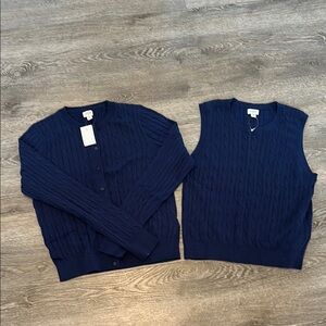 JCREW Factory women’s  Navy Sweater Set